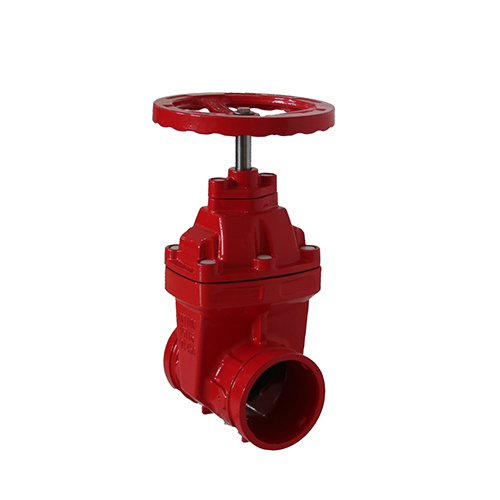 Grooved concealed stem gate valve